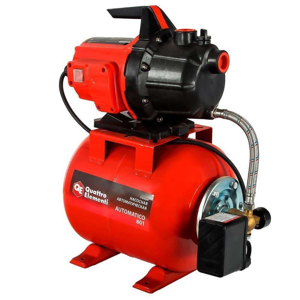 Насосная станция QUATTRO ELEMENTI Automatico 801 (800 Вт, 3200 л/ч, для чистой, 40 м, 12,95кг), фото 1
