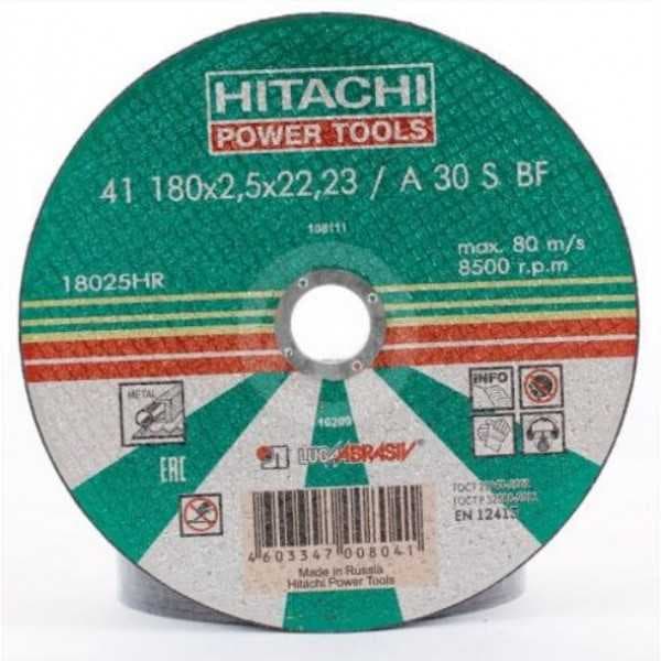 Круг отрезной HITACHI 180 Х 2,5 Х 22 А30 металл, фото 1
