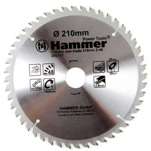 Диск пильный HAMMER 205-102 CSB WD 130мм*36*20/16мм по дереву, фото 1
