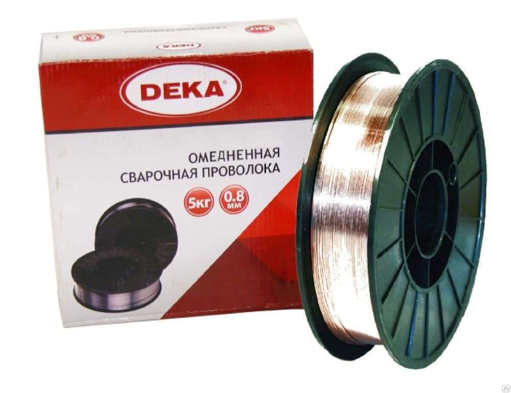 Проволока омедненная DEKA ER70S-6 (СВ08Г2С) д 1,0 мм 5 кг, фото 1