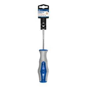 Отвертка Ultra Grip КОБАЛЬТ PH-2 х 100 мм CR-V, двухкомпонентная рукоятка (1 шт.) подвес 646-355, фото 1