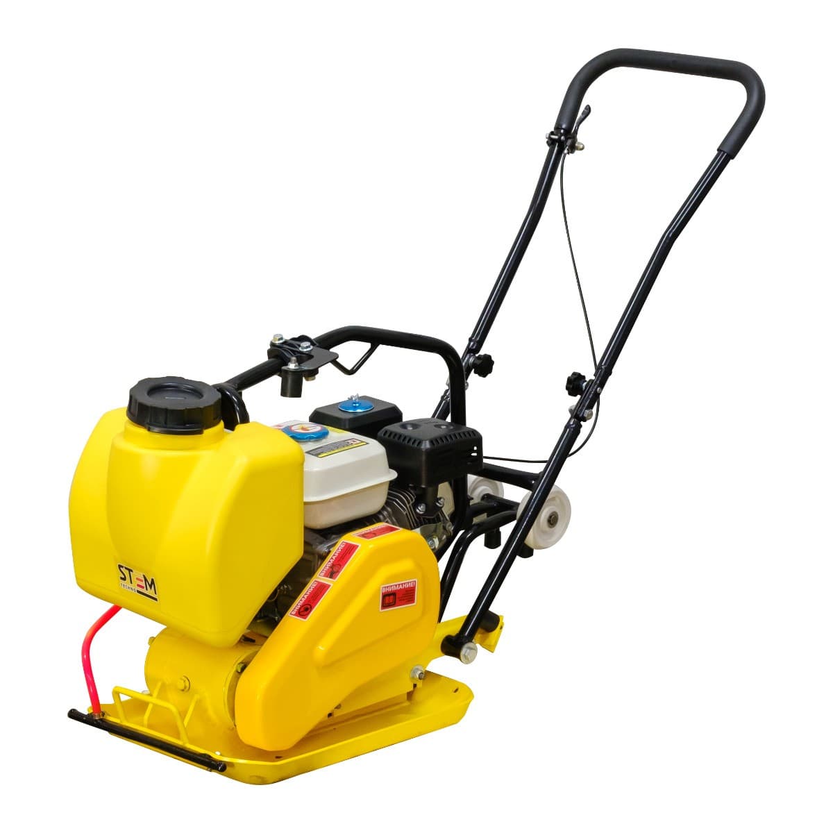 Виброплита STEM SPC 162ES (двигатель STEM TECHNO GX200, 60кг, колеса, съемная ручка, бак для воды), фото 1