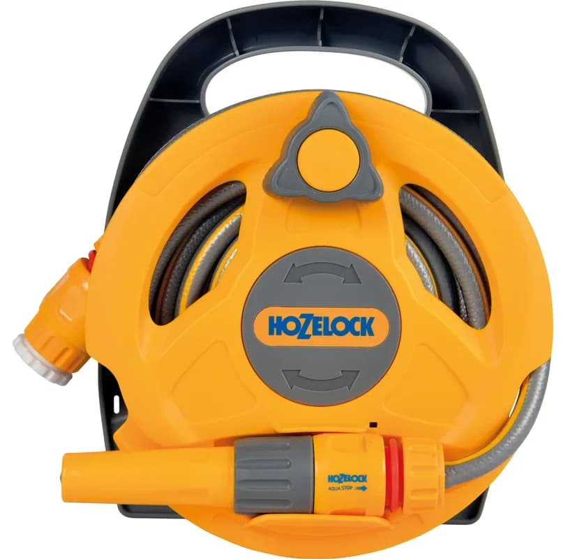 Катушка HOZELOCK 2427 Click&Go со шлангом 7,5 мм 10м, коннекторами и пистолетом, фото 1
