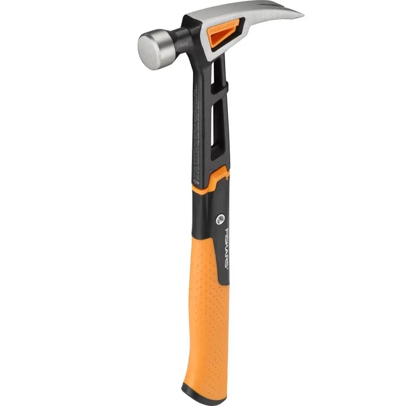 Молоток FISKARS с загнутым гвоздодёром M 16oz/13.5", фото 1
