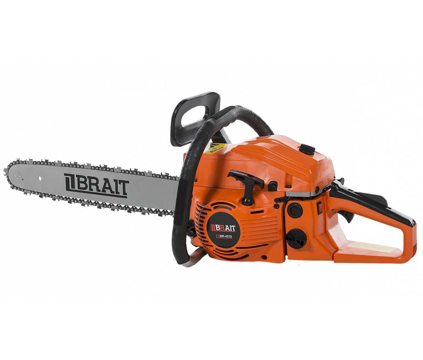 Пила цепная бензиновая BRAIT BR 45-15 (15", 1,7кВт, 45,2 см, 0,325"-1,5-64 зв., легкий пуск), фото 1