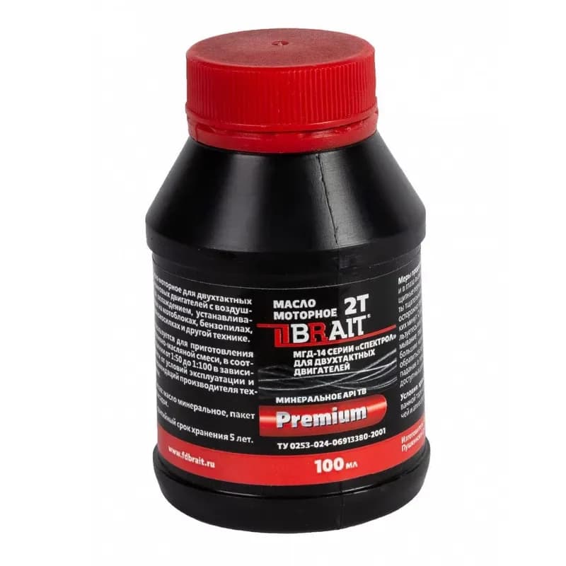 Масло моторное 2-х тактное минеральное Brait API TB 100мл, фото 1