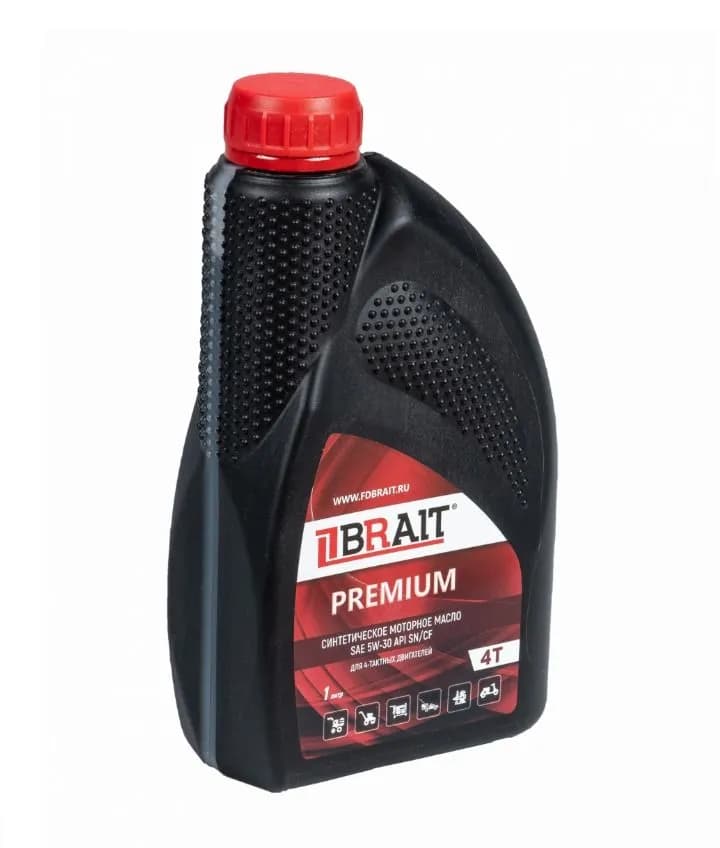 Масло моторное 4-х такное синтетическое BRAIT PREMIUM SAE 5W-30 API SN/CF 1л, фото 1