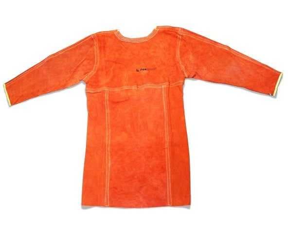Фартук спилковый FoxWeld с рукавми, р-р XL, длина 90 см от горловины до низа, фото 1