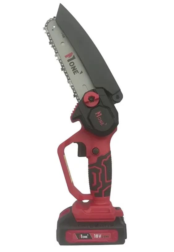 Аккумуляторная цепная пила NUMBER ONE ECS18/2.0-PRO (18V, 2акк., 2,0Ач, З/У, 15см шина, 36зв., 1,4 шаг цепи, 6м/с ск.вр.цепи, кейс), фото 1