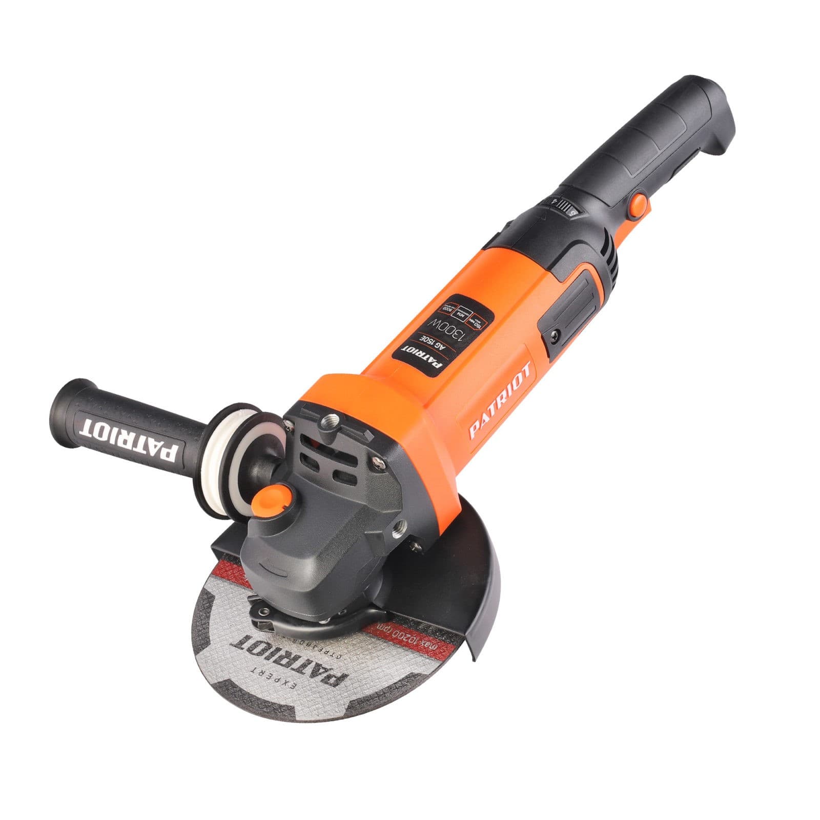 УШМ PATRIOT Expert AG 150E 1300Вт, диск 150мм, 3000-9000об/мин, регулировка скорости, поддержка оборотов, плавный, фото 1